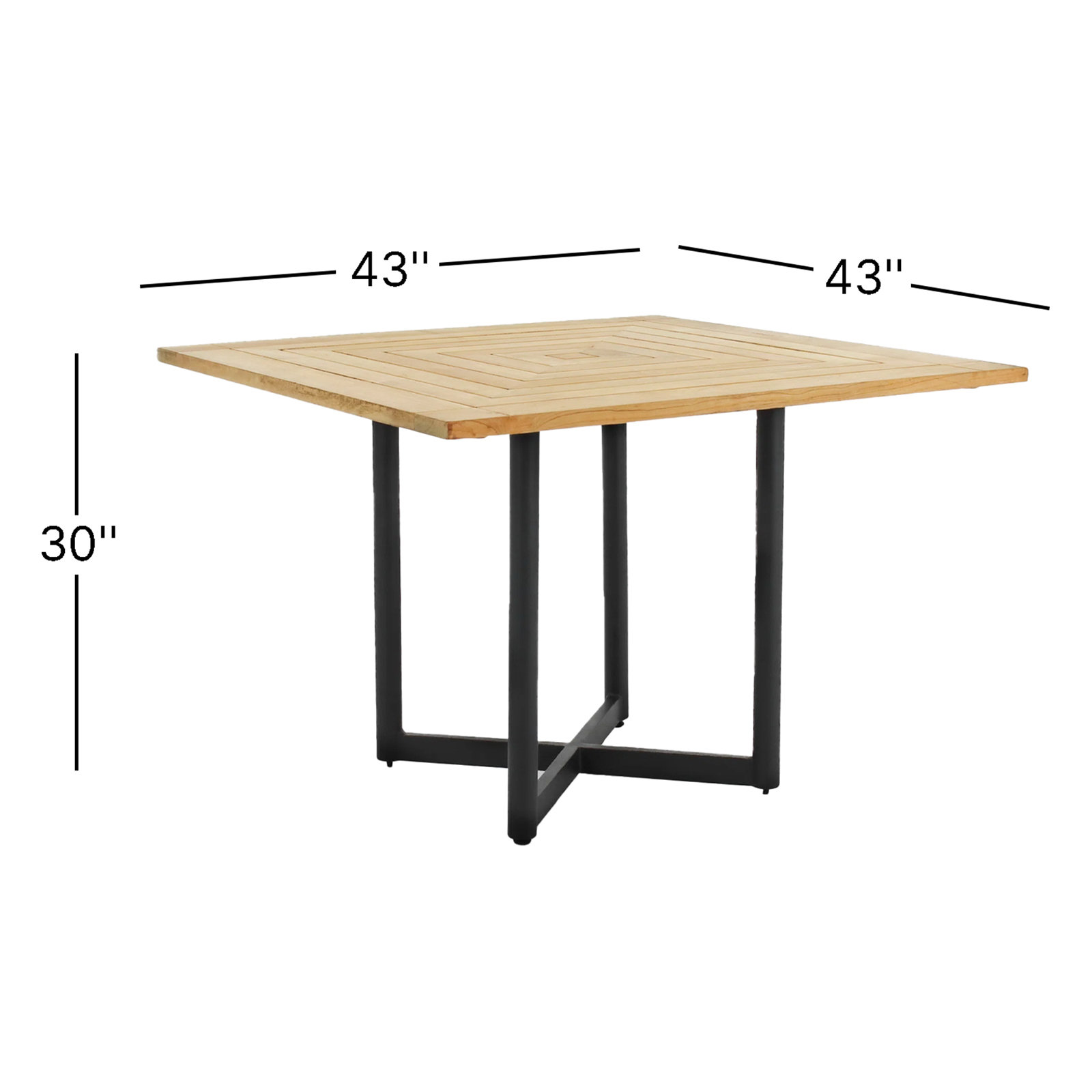 Raleigh 43'' Teak Outdoor Dining Table