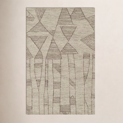 Ann-Sophie Gray Hand-Tufted Abstract Wool Rug