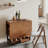 Engineered Fir Core Drop-Leaf Dining Table with Metal Frame, Storage & Lockable Wheels-206577997