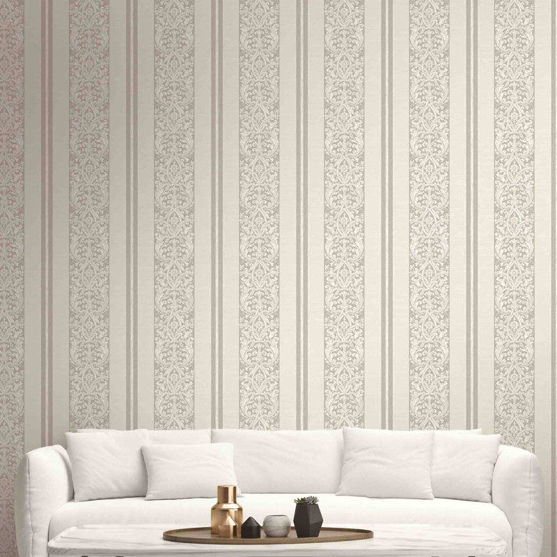 Rouleau de papier peint L 33 po x L 20,5 po, gris