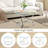 Jefre 31.5" Tempered Glass Coffee Table with Plated Metal Frame-106886437