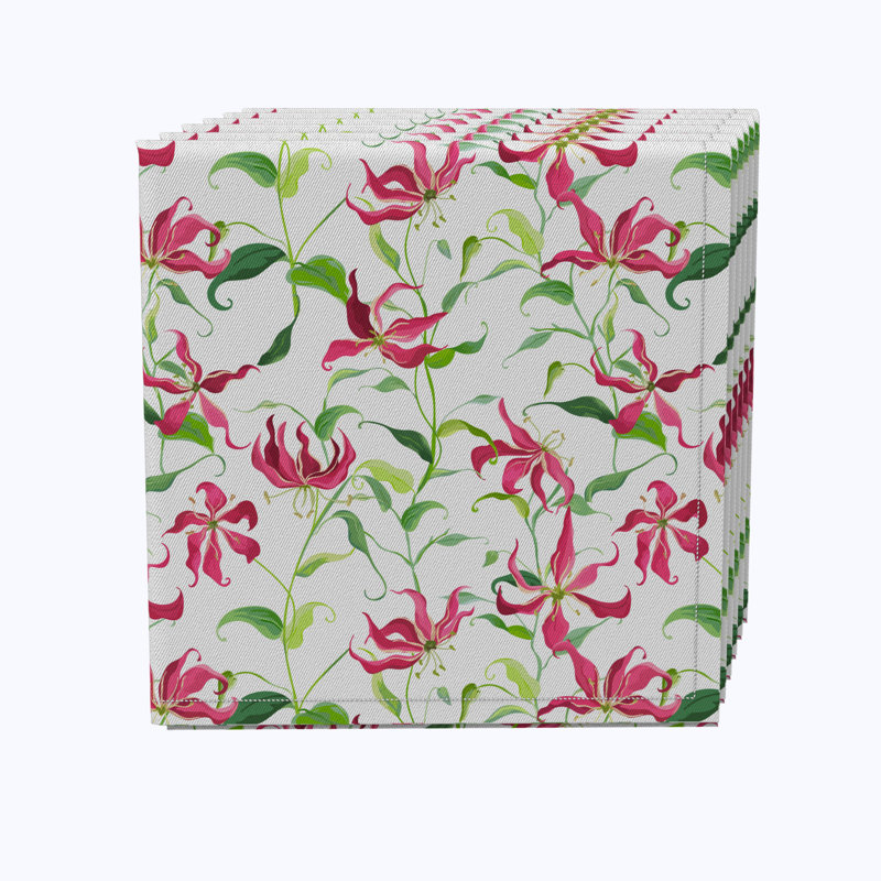 100% Cotton Floral Square Napkin