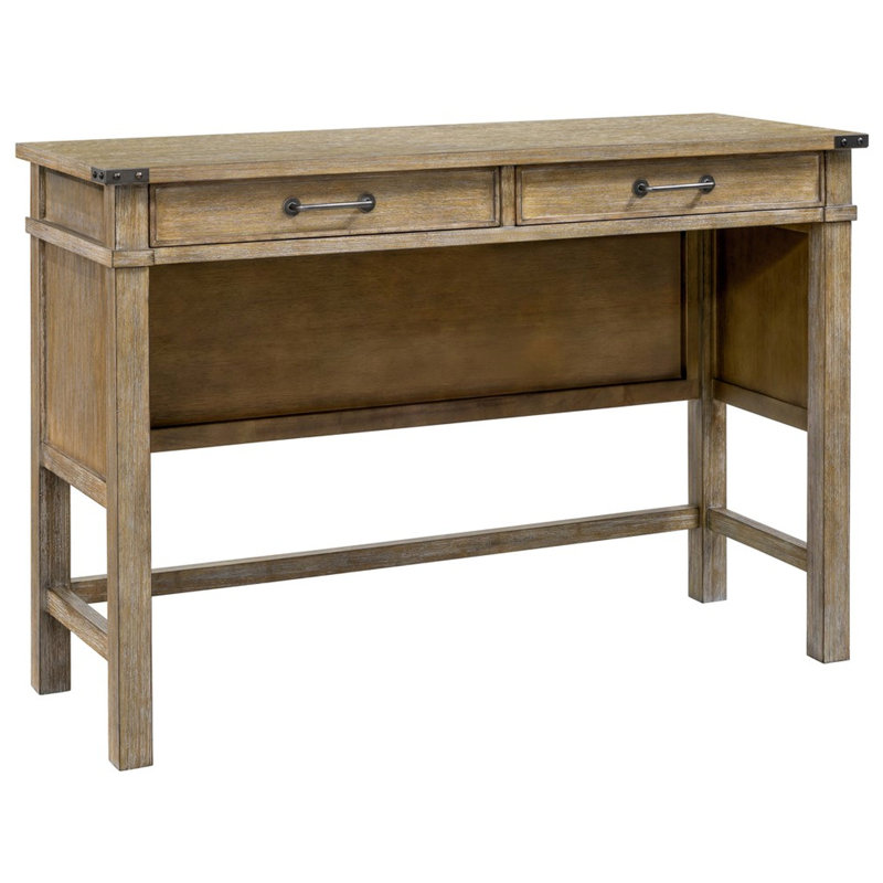 Table fonctionnelle à deux tiroirs en bois pour un charme décontracté