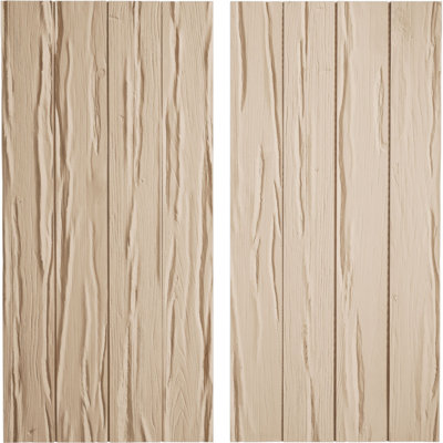 Volets rustiques à quatre planches en faux bois