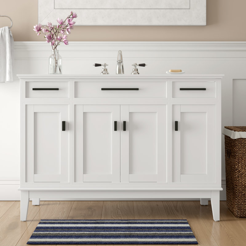 Base de meuble-lavabo 48 po Anglet seulement, Blanc