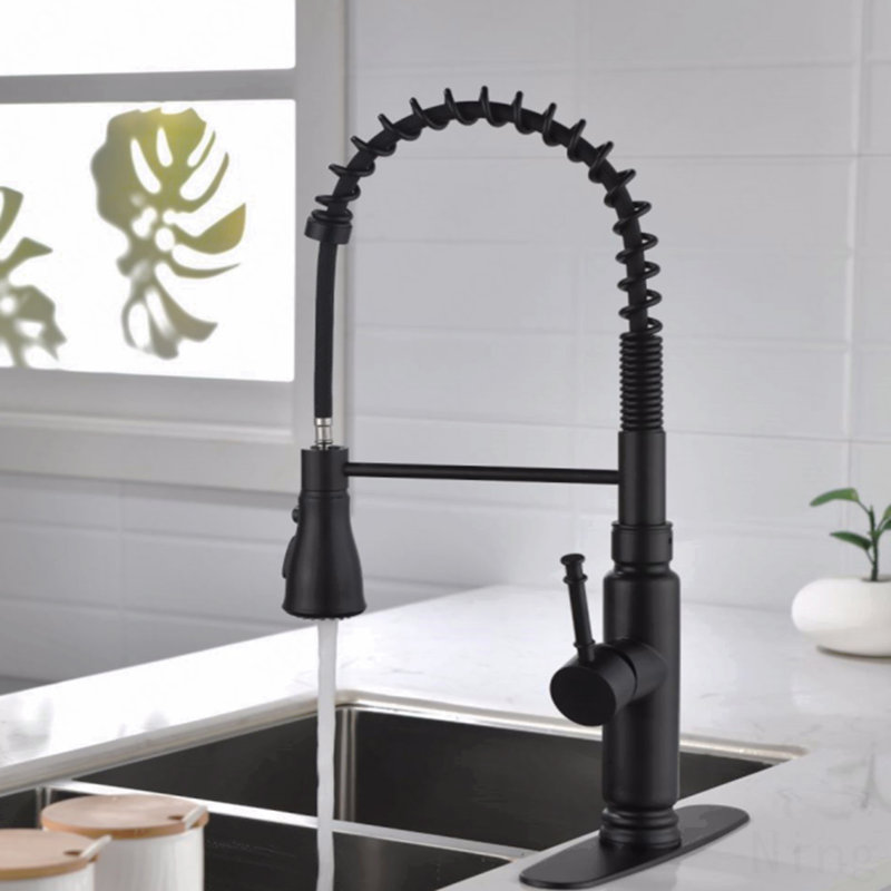 Robinet de cuisine tactile avec douchette rétractable