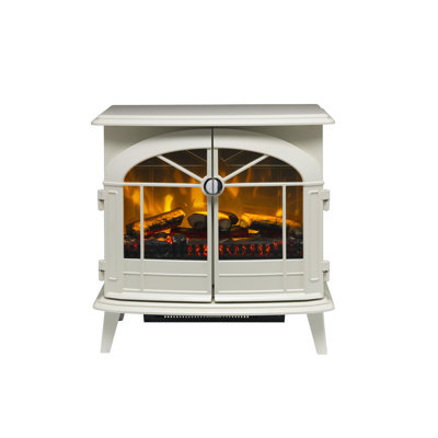 Dimplex Leckford 2kW Optiflame Large Electric Stove Fire with Remote Control, 62cm wide