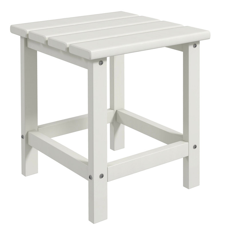 Anselma Square Outdoor Side Table ,, White