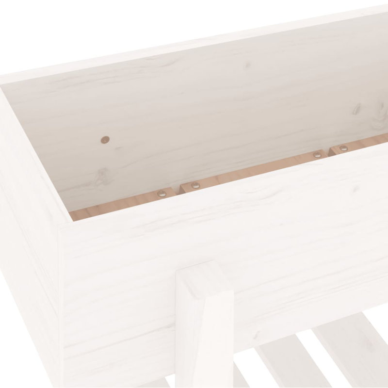 Balliett Wood Planter Box, White, 62cm W x 30cm D x 69cm H
