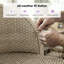Tabouret de bar extérieur en rotin PE style campagne française PURPLE LEAF avec accoudoirs ergonomiques (1 chaise)-2092381524