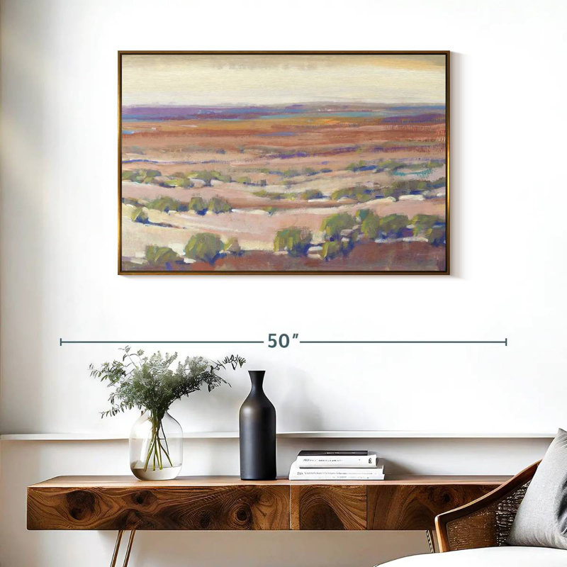 Haut désert I, Cadre flottant doré, 37 po x 25 po