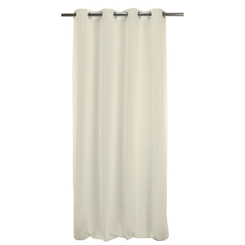 Basic Room Darkening Single Curtain Panel, Dark cream
