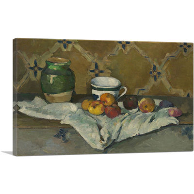 " Still Life with Jar, Cup, and Apples 1887 " by Paul Cezanne Oil Painting