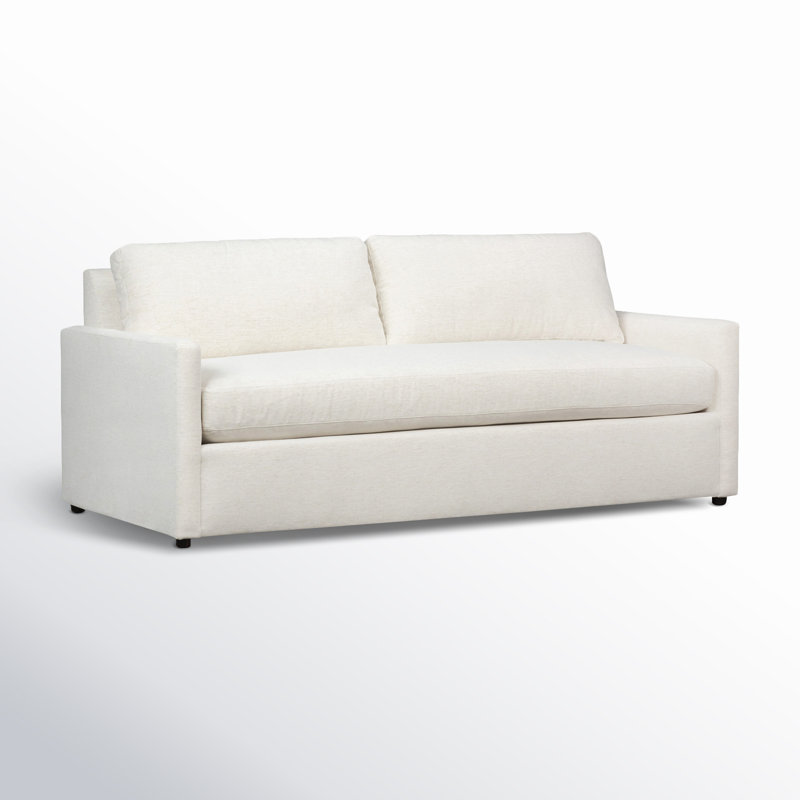 Canapé rembourré 84 po Damari, Chenille Nompton Snow Crypton®