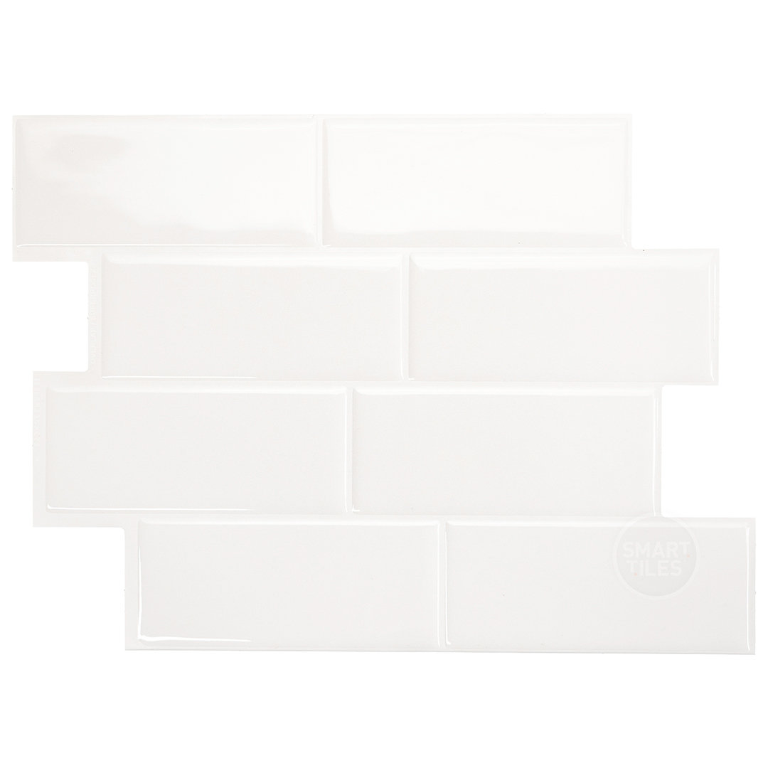 Smart Tiles Peel and Stick Gel Backsplash Tile Metro 12'' x 8'' (Set of 4) & Reviews | Wayfair