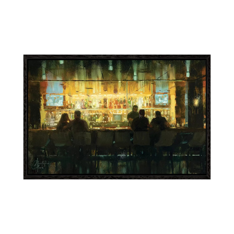 Crimson Room by Christopher Clark - Floater Frame Print on Canvas, Black Framed Canvas, 101.6 cm H x 66.04 cm W