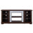 TV Media Stand With With Faux Stacked Stone Surround, Modern Entertainment Console With Open Storage Space, Cherry, 58.31"W*15.39"D*26.06"H-1779604205