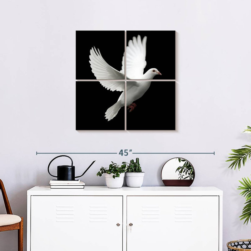 Brampt White Dove, 26" H x 26" W
