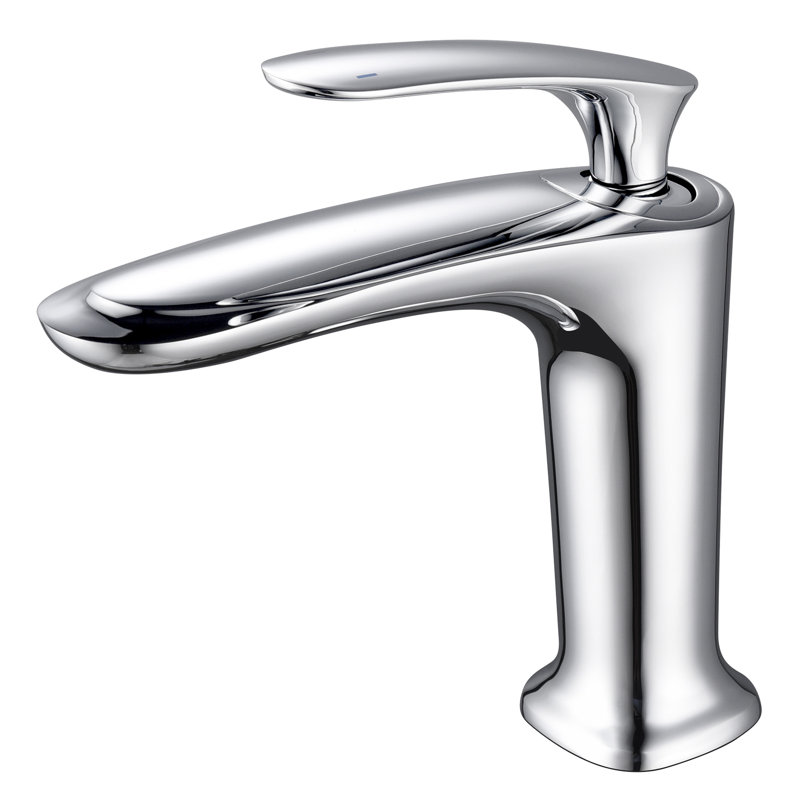 Robinet pour salle de bain à un trou Brianna, Chrome poli
