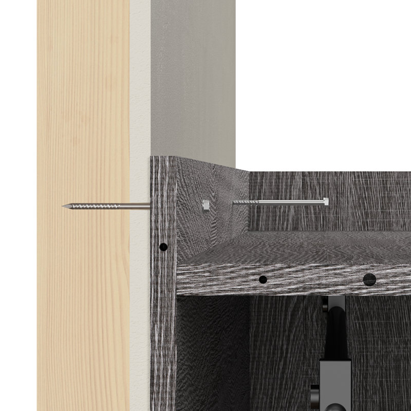 Velora Murphy Bed, Bark Gray, Queen