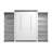 Ailed 126W Queen Murphy Bed with 2 Shelving Units-55325533