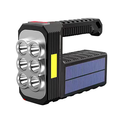 a illuminator Rechargeable 6 LED Handheld Solar Flashlight With COB Sidelight High Lumens 3 Modes Searchlight Portable Spotlight For Fishing Outdoor