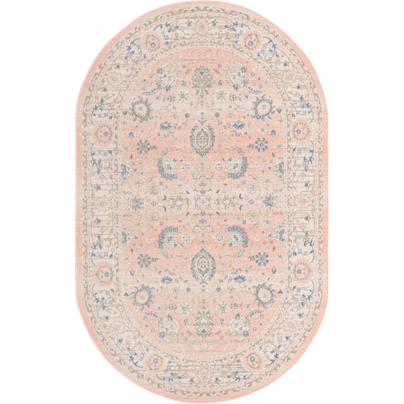 Denena Oriental Indoor Rug, Oval 5' x 8'