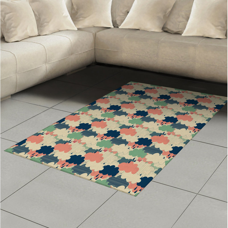 Tapis décoratif en fibre de polyester à haute densité, Rectangle— 4 pi x 5 pi 8 po