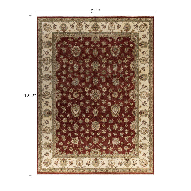 Overdyed One-of-a-Kind Rectangle 9'1" X 12'2" Hand Knotted Area Rug