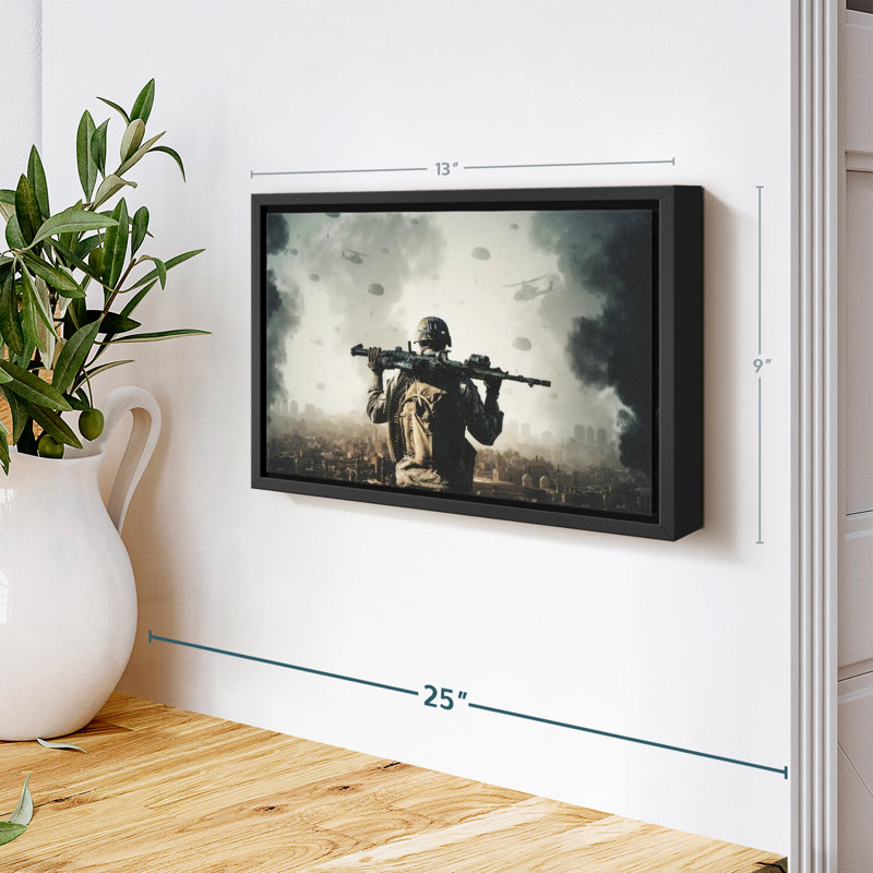 Militaire "Art militaire de zone de guerre", H 9 po x l 13 po