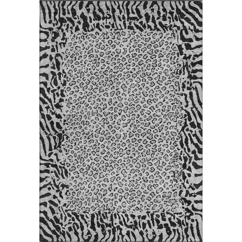 Premium Machine Washable Alvey AMF1230 Animal Skin Rug, Rectangle 10' x 14'