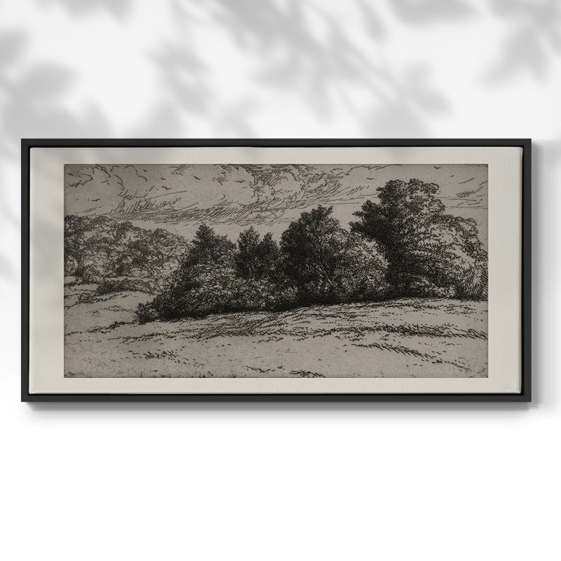 Série nautique-CCCCLX- Toile tendue avec châssis tendue, prête à être accrochée, H 21 po x l 41 po, Noir