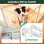 Enclos pour animaux en acrylique et en fil métallique AuraSpace Pro, 32 pouces de hauteur, 8 panneaux pour chiens de petite et moyenne taille, blanc-123295650-123295648