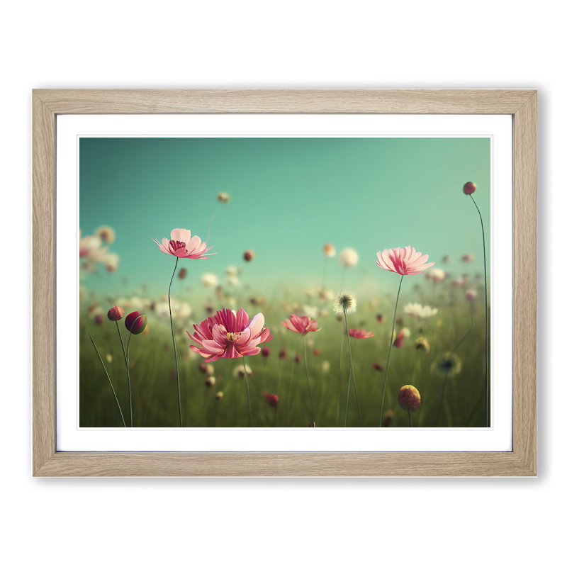 Unbeatable Wildflowers Floral - Framed Print, 25cm H x 34cm W x 2cm D, Oak Framed