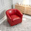 Fauteuil demi-tonneau pivotant en similicuir-129448684