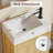 16" Bathroom Vanity with Sink, Freestanding Wooden Cabinet with Soft‑Closing Door for Small Spaces-122459167