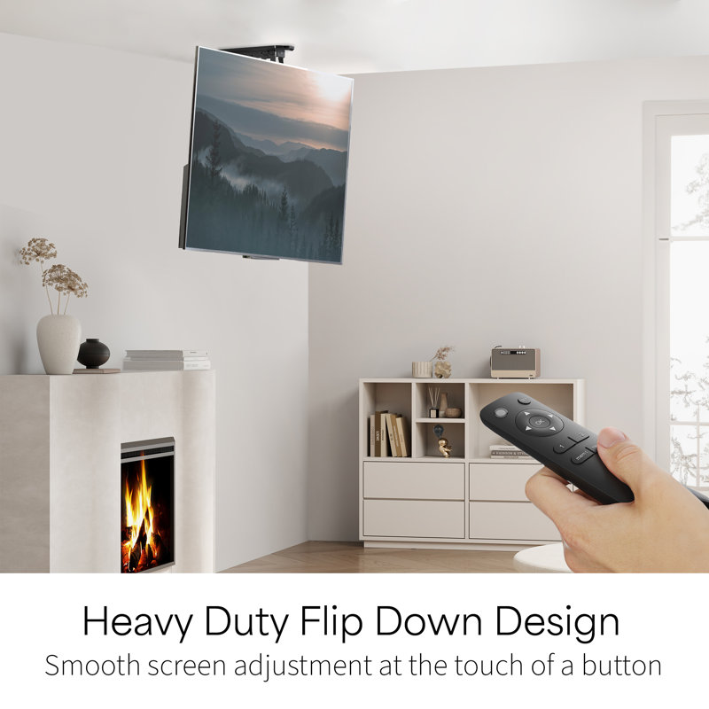 Flip Down Ceiling Mount for 23" to 55" TVs (MOUNT-E-FD55 series), Black