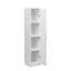 Tall Storage Cabinet, 180cm White Wood