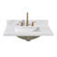 Plateau de meuble-lavabo en pierre composite avec lavabo simple rectangulaire blanc l 31 po x P 22 po Jaen