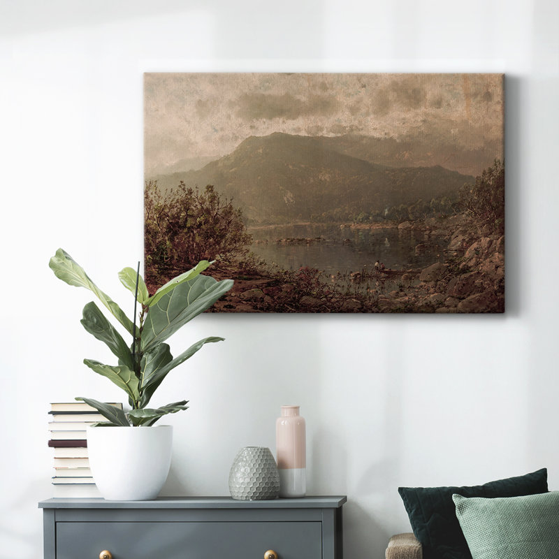 Paysage rétro - DCXLVI, H 41 po x l 61 po x P 1,5 po, Toile tendue