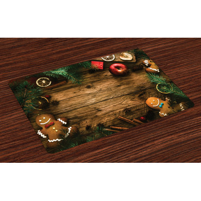 Marshallville Christmas Lodge Wood Placemat