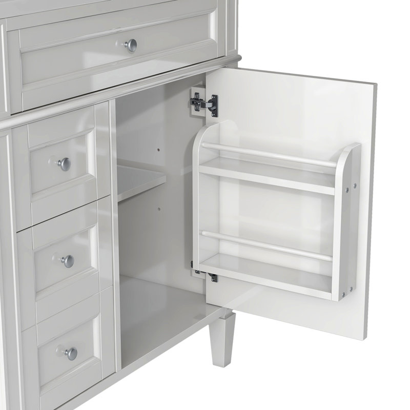 Meuble-lavabo simple 30 po avec plateau en résine Tadeas