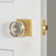 Viaggio Quadrato Linen Rosette Double Dummy With Circolo Crystal Knob In Titanium Grey