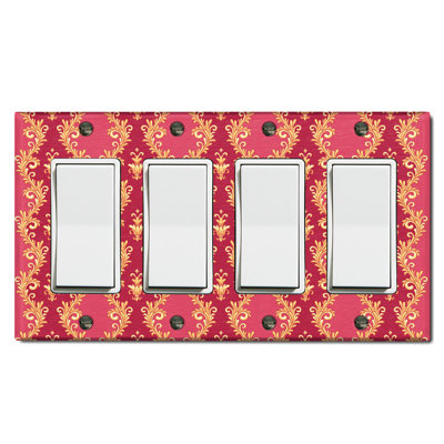Nature Themed 4 - Gang Rocker Standard Wall Plate