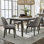 Levins 4 Person Rectangular Leg Dining Table Set w/ Upholstered Chairs