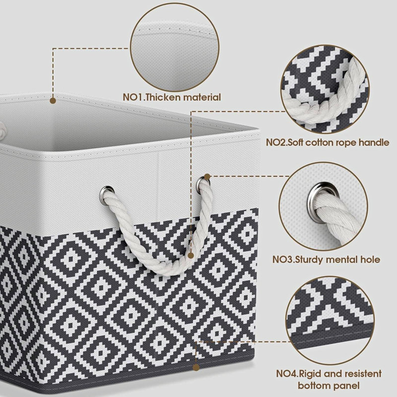 Storage Bins, 3-Pack Large Storage Box