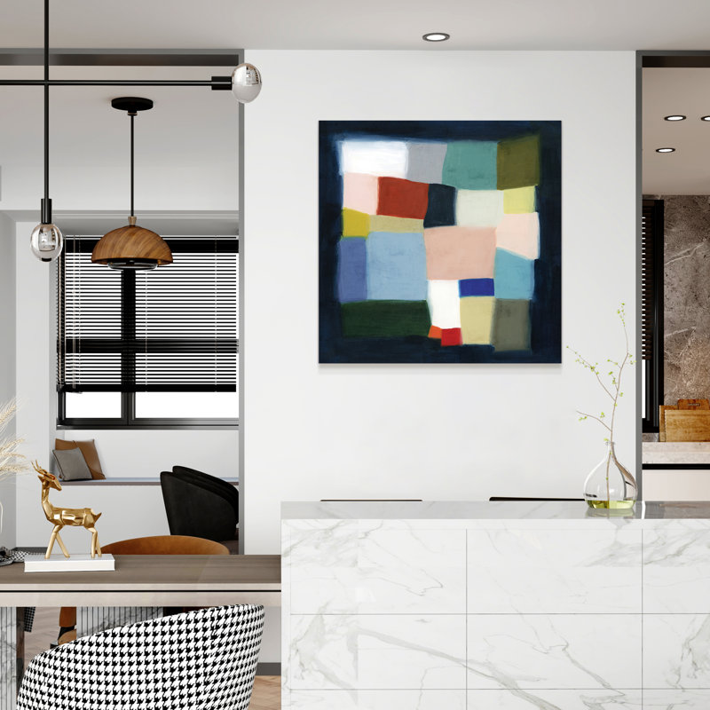 "Chromatique cube I&II", ensemble d'art mural en verre trempé flottant inversé sans cadre
