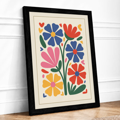 Blooming Geometry Botanical - Framed Print
