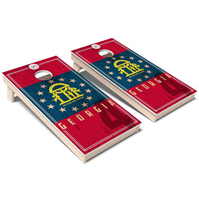 Georgia State Flag 2.0 All-Weather Composite Cornhole Board Set