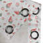 East Urban Home 2-Panel Grommet Window Curtain, 50-in, White and Vermilion Green-106365058